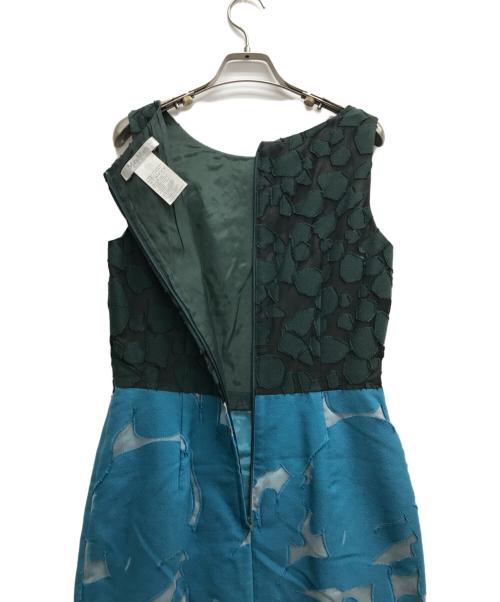 MaxMara（マックスマーラ）MaxMara (マックスマーラ) ドッキングワンピース グリーン×ブルー サイズ:40の古着・服飾アイテム