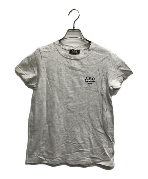 A.P.C.（アーペーセー）A.P.C. (アーペーセー) 刺繍ロゴTシャツ グレー サイズ:Sの古着・服飾アイテム