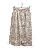 TSUHARU by samansa Mos2ツハル バイ サマンサモスモス）の古着「枝柄総刺繍タイトスカート」｜ベージュ