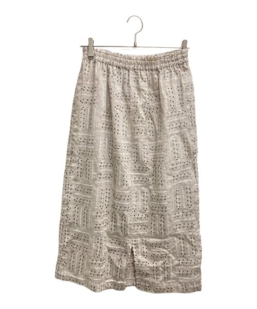 TSUHARU by samansa Mos2（ツハル バイ サマンサモスモス）TSUHARU by samansa Mos2 (ツハル バイ サマンサモスモス) 枝柄総刺繍タイトスカート ベージュ サイズ:Fの古着・服飾アイテム