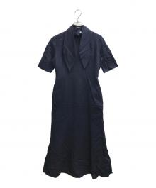 CLANE（クラネ）の古着「SCARF COLLAR ONEPIECE」｜ネイビー