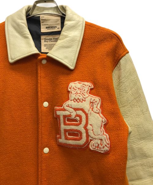 HOUSTON SPORTSWEAR（ヒューストン）HOUSTON SPORTSWEAR (ヒューストン) スタジャン オレンジ サイズ:Lの古着・服飾アイテム