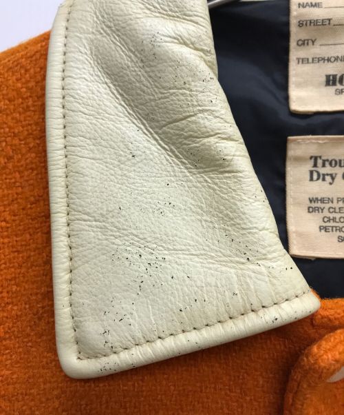 HOUSTON SPORTSWEAR（ヒューストン）HOUSTON SPORTSWEAR (ヒューストン) スタジャン オレンジ サイズ:Lの古着・服飾アイテム