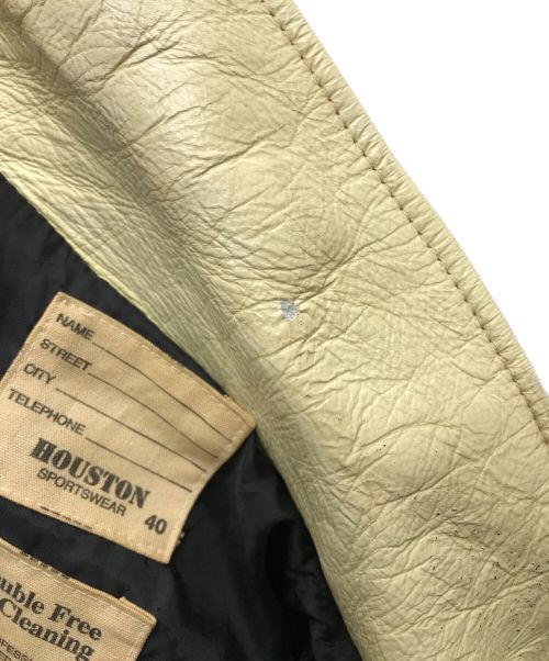 HOUSTON SPORTSWEAR（ヒューストン）HOUSTON SPORTSWEAR (ヒューストン) スタジャン オレンジ サイズ:Lの古着・服飾アイテム