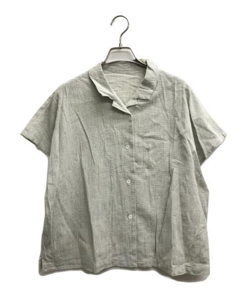 中川政七商店（ナカガワマサシチショウテン）中川政七商店 (ナカガワマサシチショウテン) 綿麻のちりめんチュニック開襟シャツ ベージュ サイズ:記載なし（実寸サイズを参照ください）の古着・服飾アイテム