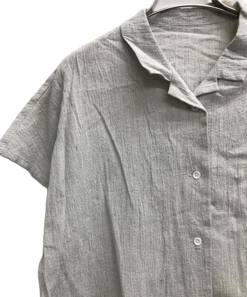 中川政七商店（ナカガワマサシチショウテン）中川政七商店 (ナカガワマサシチショウテン) 綿麻のちりめんチュニック開襟シャツ ベージュ サイズ:記載なし（実寸サイズを参照ください）の古着・服飾アイテム