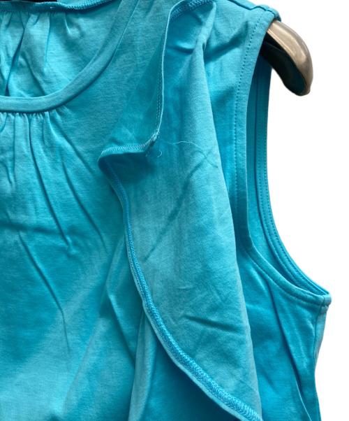 DRAWER（ドゥロワー）Drawer (ドゥロワー) コットンフロントフリルノースリーブ スカイブルー サイズ:2の古着・服飾アイテム