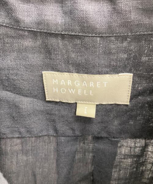 MARGARET HOWELL（マーガレットハウエル）MARGARET HOWELL (マーガレットハウエル) 丸襟リネンシャツ ブラック サイズ:1の古着・服飾アイテム