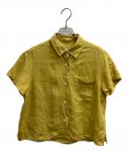MARGARET HOWELLマーガレットハウエル）の古着「半袖リネンシャツ」｜イエロー