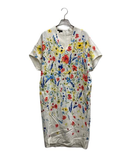ESCADA（エスカーダ）ESCADA (エスカーダ) 花柄ワンピース アイボリー サイズ:36の古着・服飾アイテム