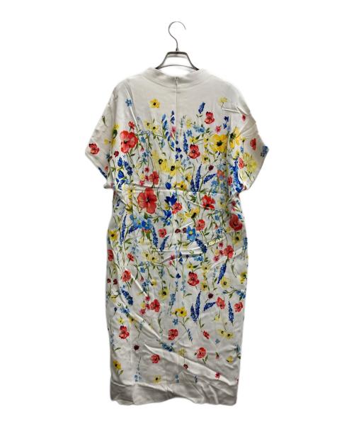 ESCADA（エスカーダ）ESCADA (エスカーダ) 花柄ワンピース アイボリー サイズ:36の古着・服飾アイテム