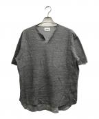 blurhms ROOTSTOCKブラームスルーツストック）の古着「Rought & Smooth Over Neck T」｜グレー