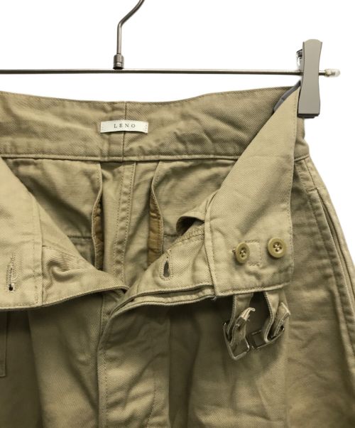 leno（リノ）leno (リノ) DOUBLE BELTED GURKHA TROUSERS ベージュ サイズ:1の古着・服飾アイテム