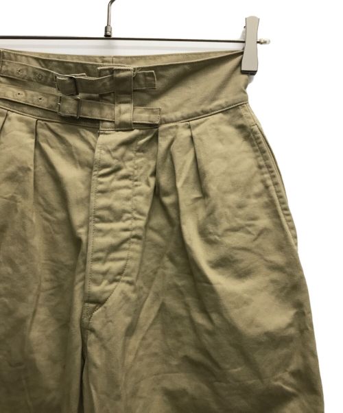 leno（リノ）leno (リノ) DOUBLE BELTED GURKHA TROUSERS ベージュ サイズ:1の古着・服飾アイテム