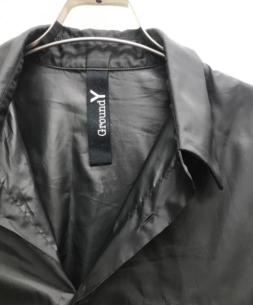 GROUND Y（グラウンドワイ）GROUND Y (グラウンドワイ) バックロゴナイロンシャツ ブラック サイズ:1の古着・服飾アイテム
