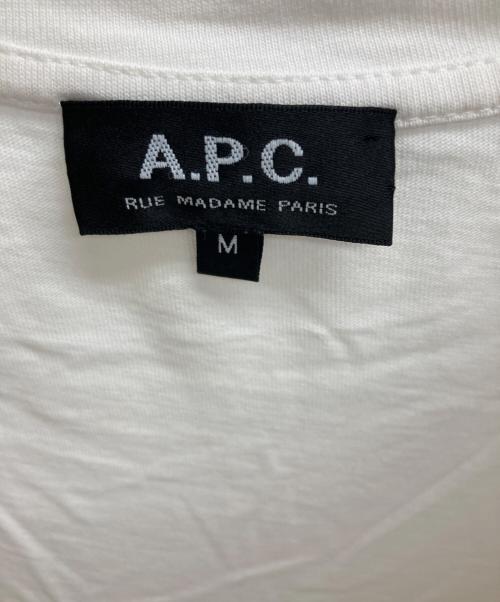 A.P.C.（アーペーセー）A.P.C. (アーペーセー) ロゴカットソー ホワイト サイズ:Mの古着・服飾アイテム
