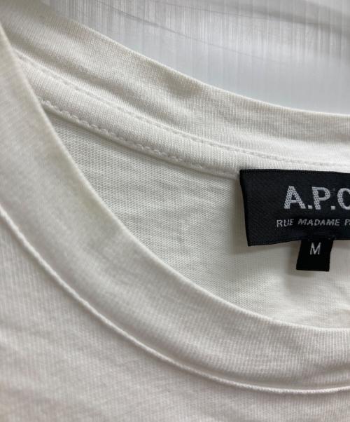 A.P.C.（アーペーセー）A.P.C. (アーペーセー) ロゴカットソー ホワイト サイズ:Mの古着・服飾アイテム