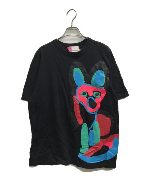 acide（アシッド）acide (アシッド) MAISON KITSUNE (メゾンキツネ) プリントTシャツ ブラック サイズ:XSの古着・服飾アイテム