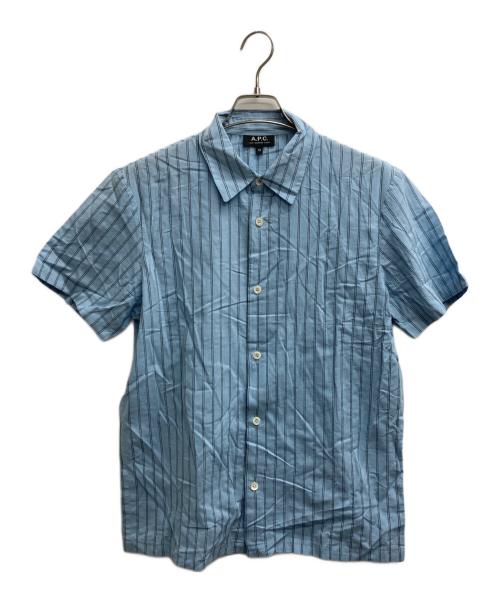 A.P.C.（アーペーセー）A.P.C. (アーペーセー) 半袖シャツ ブルー サイズ:XSの古着・服飾アイテム