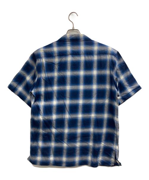 agnes b homme（アニエスベーオム）agnes b homme (アニエスベーオム) オンブレチェックシャツ ブルー サイズ:36の古着・服飾アイテム