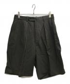 STEVEN ALANスティーブンアラン）の古着「TMBL TRO 2PLEATED DRESS SHORT PANTS」｜オリーブ