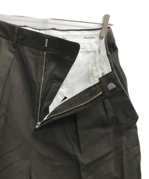STEVEN ALAN（スティーブンアラン）STEVEN ALAN (スティーブンアラン) TMBL TRO 2PLEATED DRESS SHORT PANTS オリーブ サイズ:Mの古着・服飾アイテム