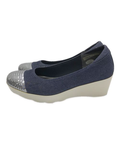 hills avenue（ヒルズアヴェニュー）hills avenue (ヒルズアヴェニュー) 厚底パンプス ネイビー サイズ:22cmの古着・服飾アイテム