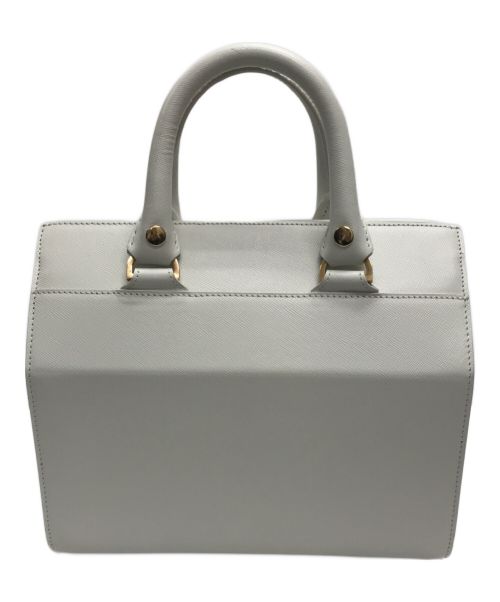 ANTEPRIMA（アンテプリマ）ANTEPRIMA (アンテプリマ) サフィアーノ ボックス2WAYショルダーバッグ ホワイトの古着・服飾アイテム