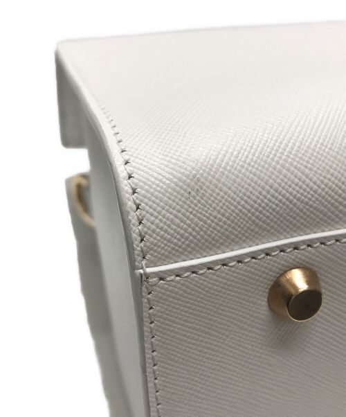 ANTEPRIMA（アンテプリマ）ANTEPRIMA (アンテプリマ) サフィアーノ ボックス2WAYショルダーバッグ ホワイトの古着・服飾アイテム