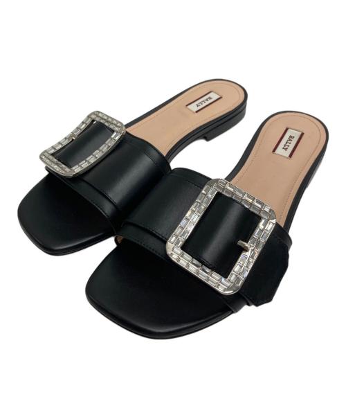 BALLY（バリー）BALLY (バリー) JANNA FLAT-CRYSTAL ブラック サイズ:36の古着・服飾アイテム
