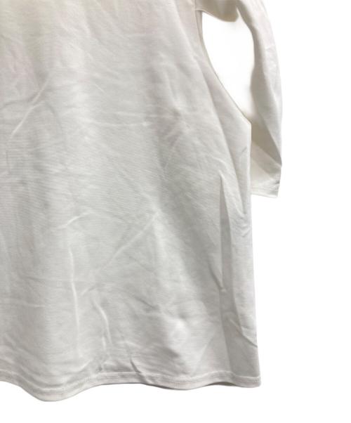 M-PREMIER（エムプルミエ）M-PREMIER (エムプルミエ) ポンチタックスリーブカットソー ホワイト サイズ:36の古着・服飾アイテム