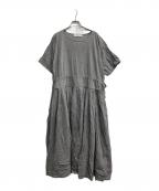 Veritecoeurヴェリテクール）の古着「キャッチワッシャーランダムタックワンピース」｜グレー
