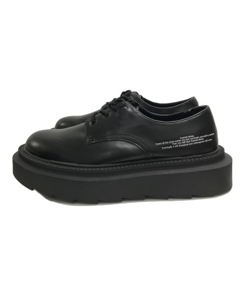 GU（ジーユー）GU (ジーユー) UNDERCOVER (アンダーカバー) チャンキーソールプレーントゥシューズ ブラック サイズ:25の古着・服飾アイテム