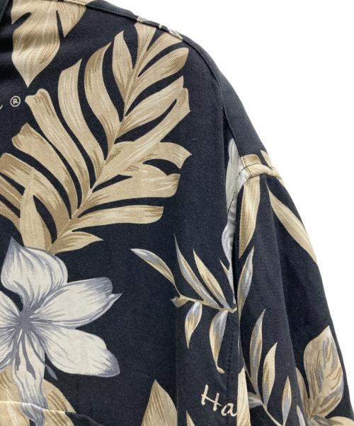 HARLEY-DAVIDSON（ハーレーダビッドソン）HARLEY-DAVIDSON (ハーレーダビッドソン) シルクアロハシャツ ブラック サイズ:XLの古着・服飾アイテム