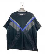 FACETASMファセッタズム）の古着「ナイロン半袖カットソー」｜ブラック