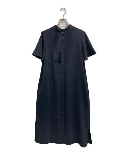 PLST（プラステ）PLST (プラステ) ピンタックシャツワンピース ブラック サイズ:Sの古着・服飾アイテム