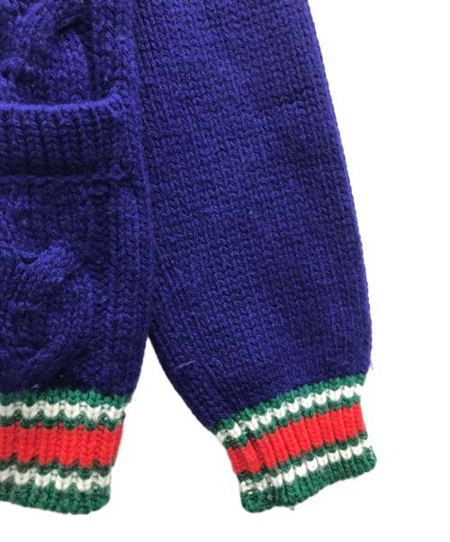 GUCCI（グッチ）GUCCI (グッチ) ニットカーディガン ブルー サイズ:XXSの古着・服飾アイテム