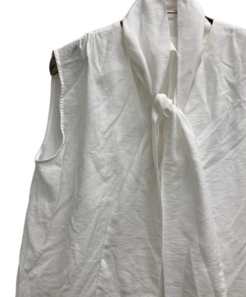 LOUNIE（ルーニー）LOUNIE (ルーニー) ボウタイノースリーブブラウス ホワイト サイズ:36の古着・服飾アイテム