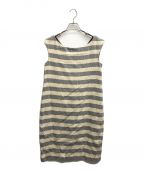 WEEKEND Max Maraウィークエンド マックスマーラ）の古着「ノースリーブボーダーワンピース」｜アイボリー