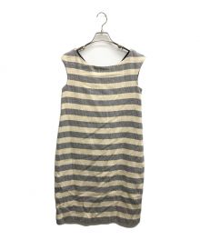 WEEKEND Max Mara（ウィークエンド マックスマーラ）の古着「ノースリーブボーダーワンピース」｜アイボリー
