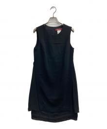 Max Mara Studio（マックスマーラ ストゥディオ）の古着「レイヤーノースリーブワンピース」｜ブラック