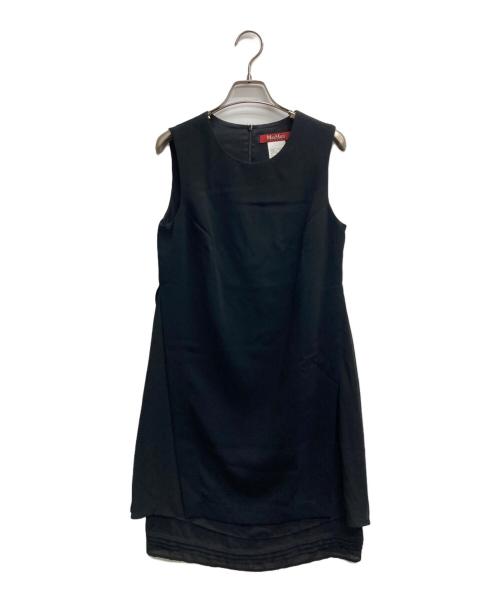 Max Mara Studio（マックスマーラ ストゥディオ）Max Mara Studio (マックスマーラ ストゥディオ) レイヤーノースリーブワンピース ブラック サイズ:36の古着・服飾アイテム
