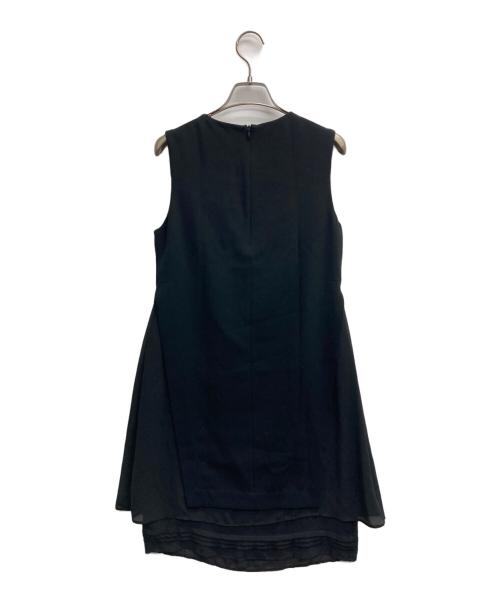 Max Mara Studio（マックスマーラ ストゥディオ）Max Mara Studio (マックスマーラ ストゥディオ) レイヤーノースリーブワンピース ブラック サイズ:36の古着・服飾アイテム