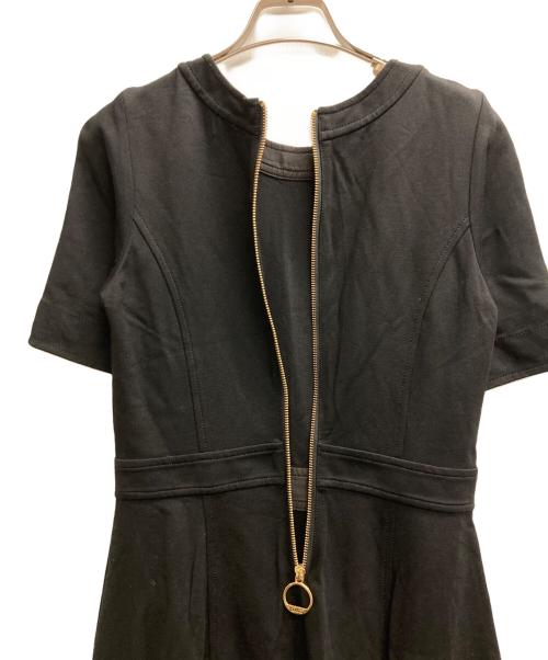 BLUE LABEL CRESTBRIDGE（ブルーレーベルクレストブリッジ）BLUE LABEL CRESTBRIDGE (ブルーレーベルクレストブリッジ) 半袖ワンピース ブラック サイズ:36の古着・服飾アイテム