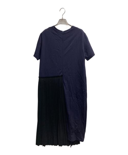 CLANE（クラネ）CLANE (クラネ) Pleats Layer Cut One Piece ネイビー サイズ:36の古着・服飾アイテム