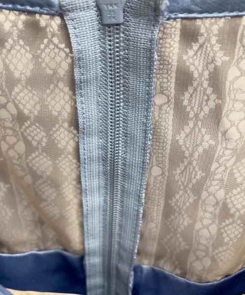 23区（ニジュウサンク）23区 (ニジュウサンク) ストライプレースワンピース ブルー サイズ:32の古着・服飾アイテム