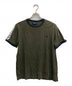 FRED PERRYフレッドペリー）の古着「サイドラインTシャツ」｜オリーブ