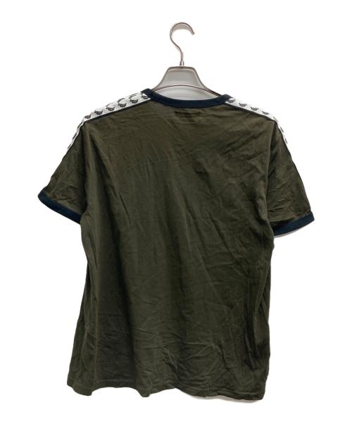 FRED PERRY（フレッドペリー）FRED PERRY (フレッドペリー) サイドラインTシャツ オリーブ サイズ:Lの古着・服飾アイテム