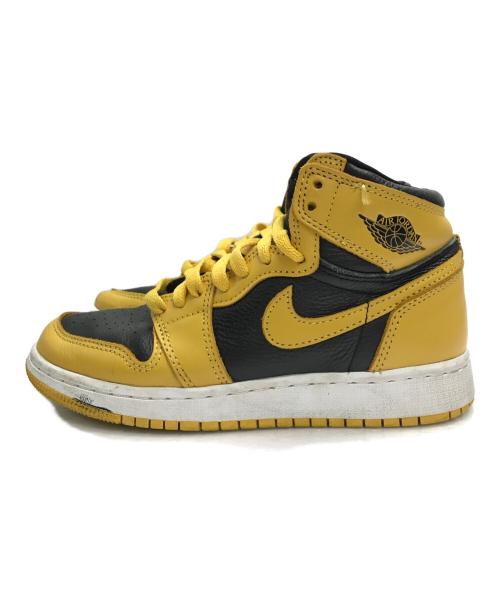 NIKE（ナイキ）NIKE (ナイキ) GS エアジョーダン1 ハイ OG イエロー×ブラック サイズ:23の古着・服飾アイテム