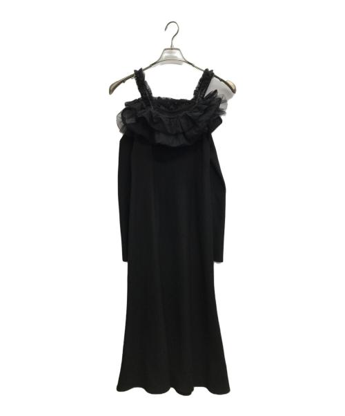 DazzliN（ダズリン）DazzliN (ダズリン) チュールギャザービスチェカットワンピース ブラック サイズ:Sの古着・服飾アイテム